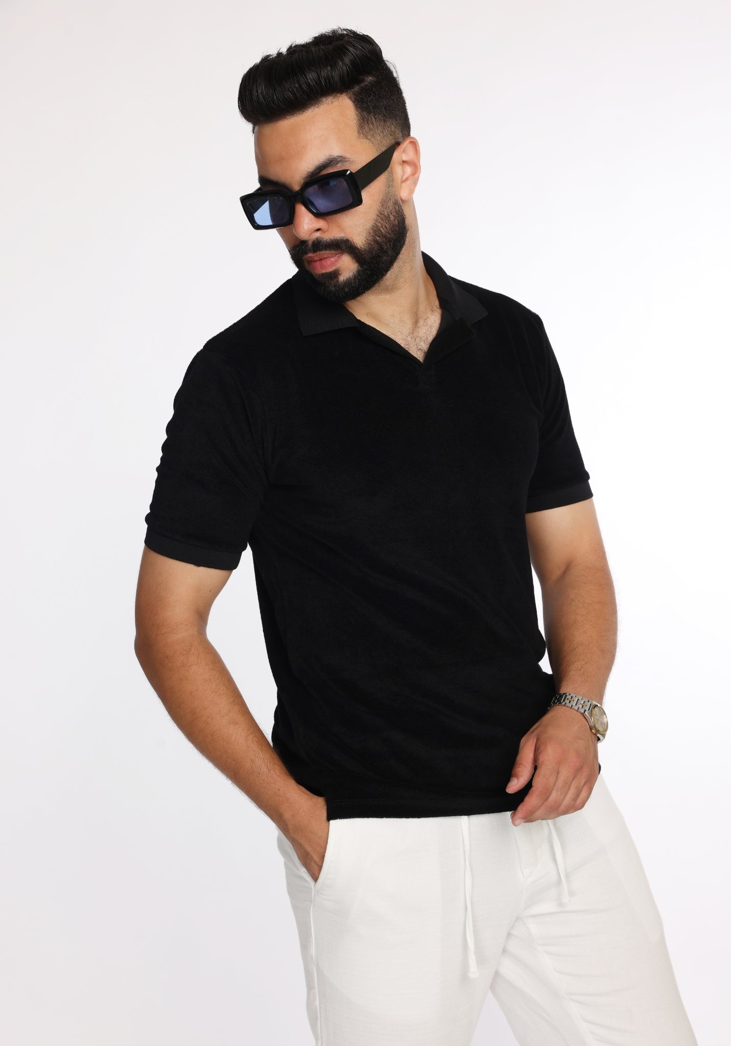 Polo GIOMI Élégance Décontractée Noir
