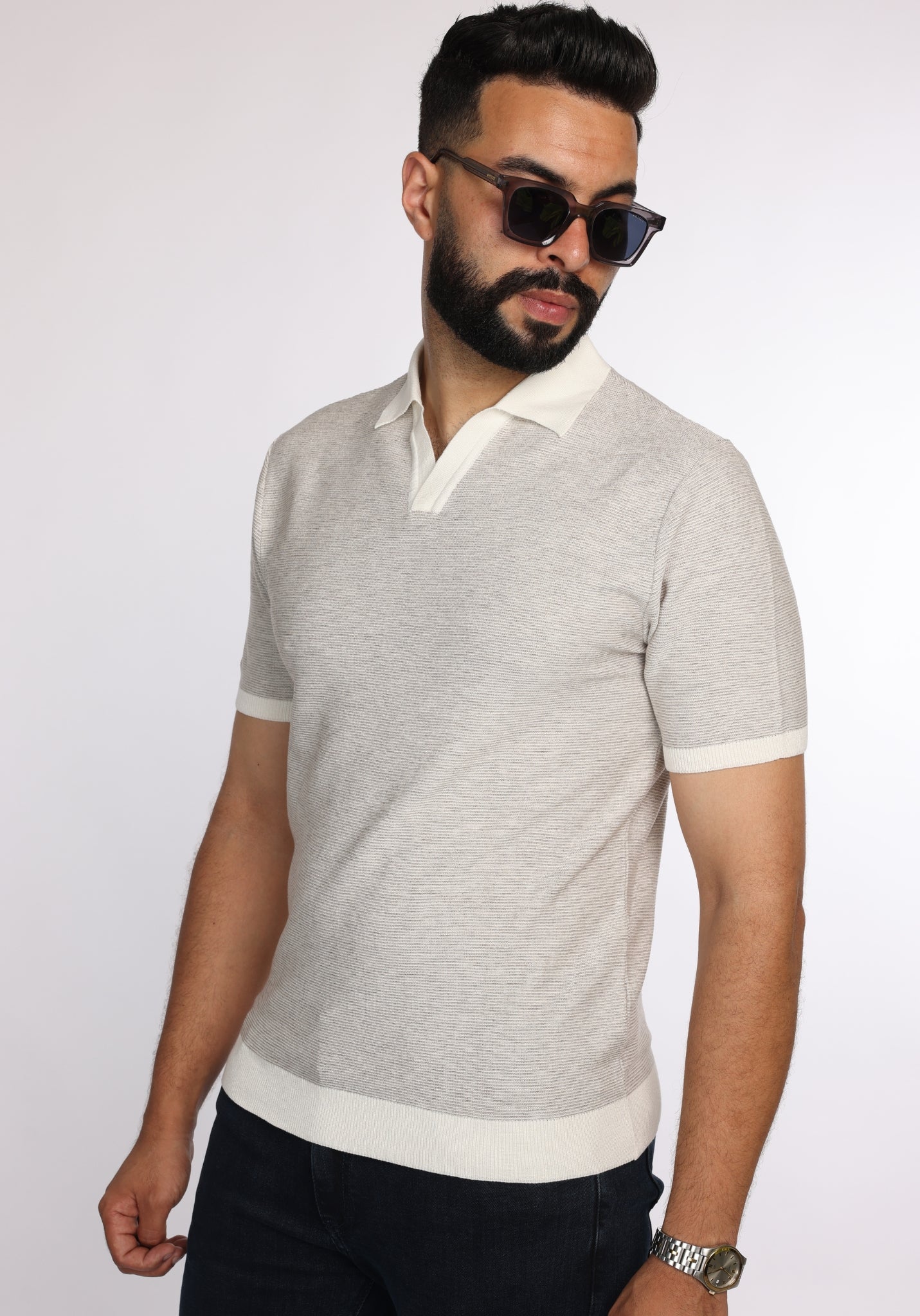 Polo GIOMI Gris Perle