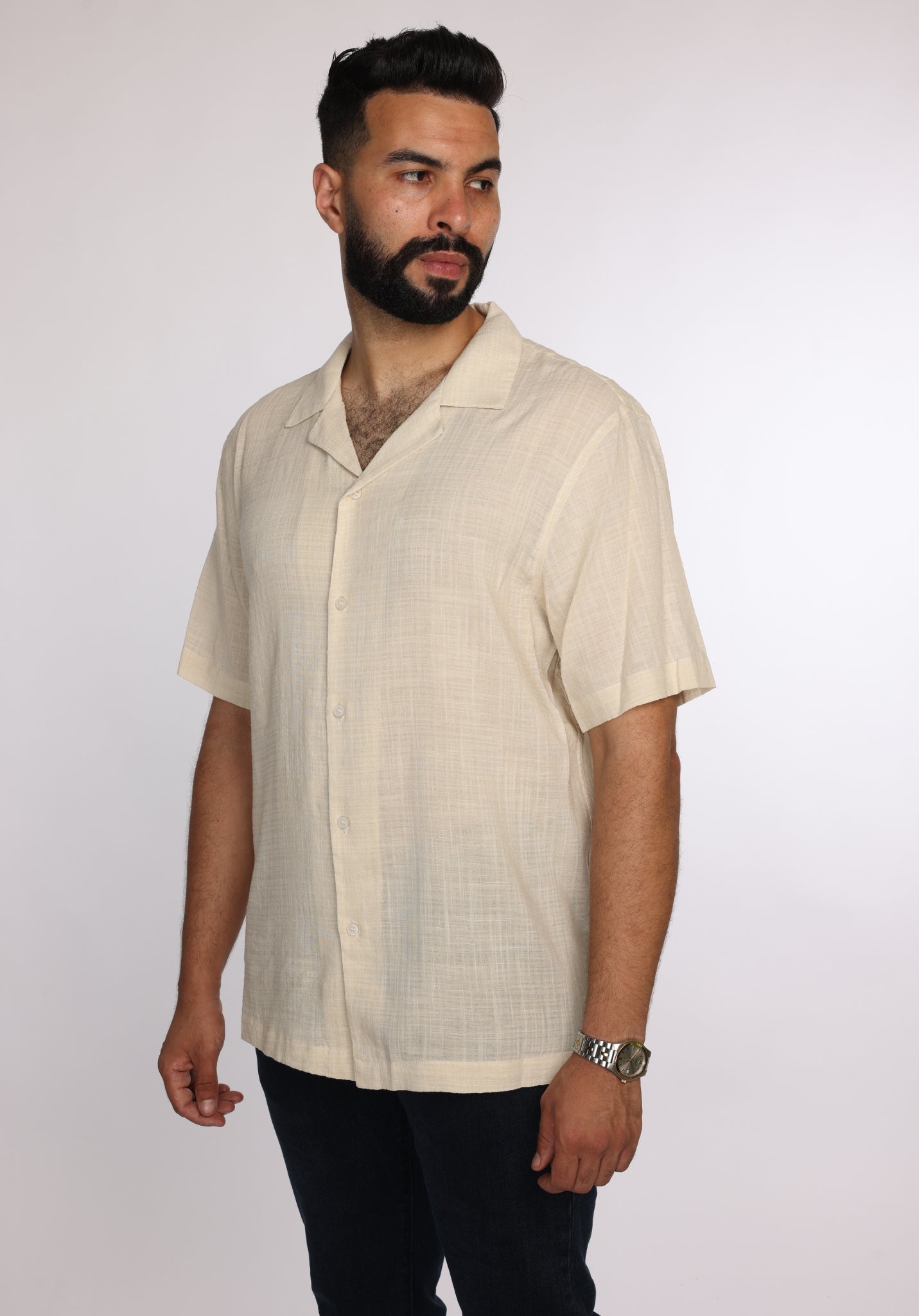 Chemise GIOMI Lin Beige clair