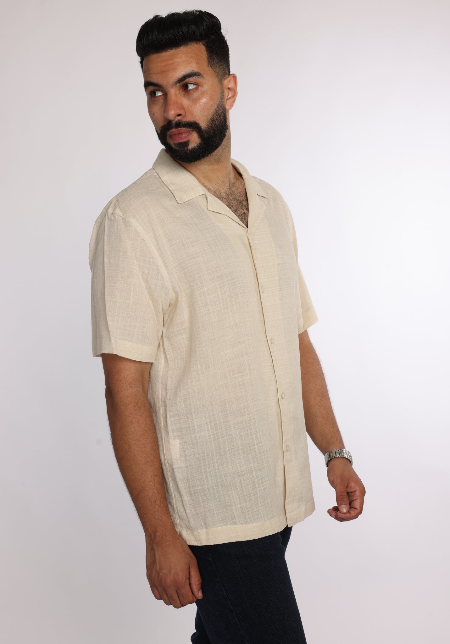 Chemise GIOMI Lin Beige clair