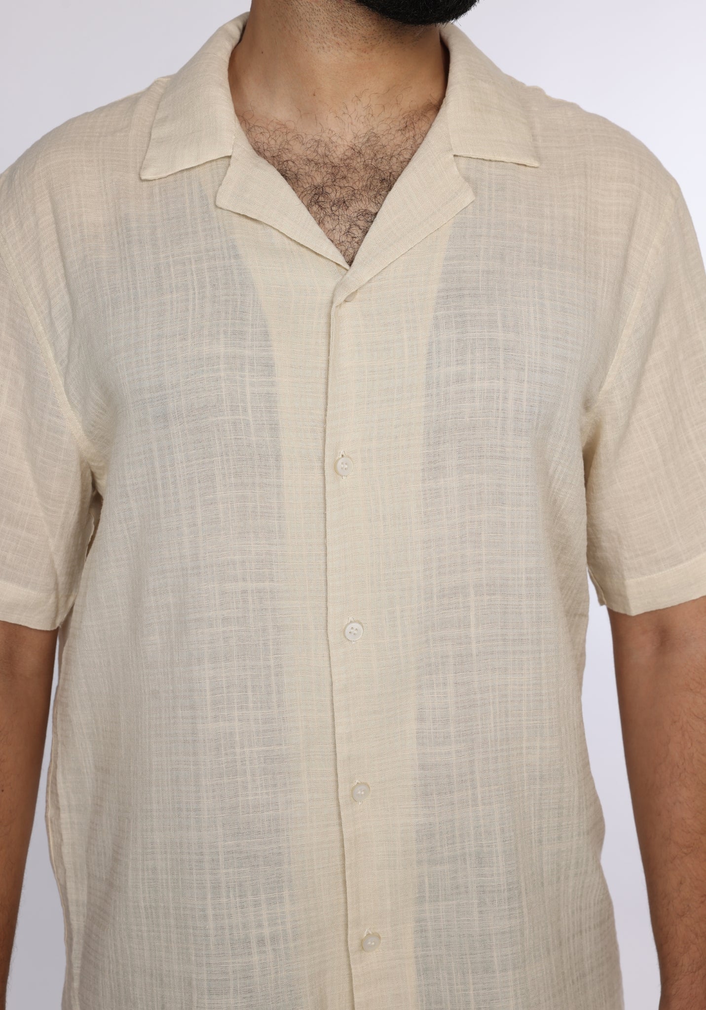 Chemise GIOMI Lin Beige clair