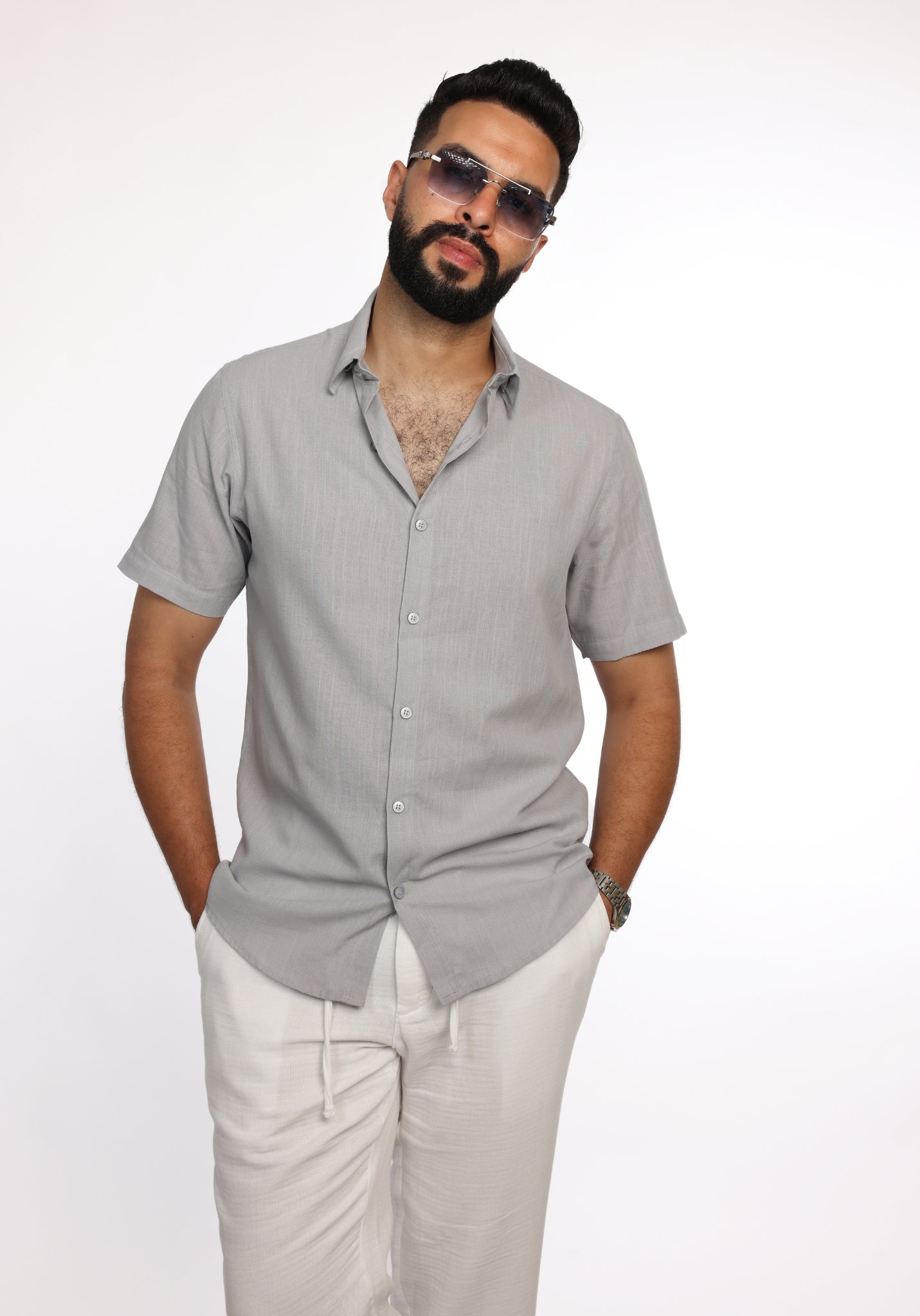 Chemise GIOMI Gris Clair