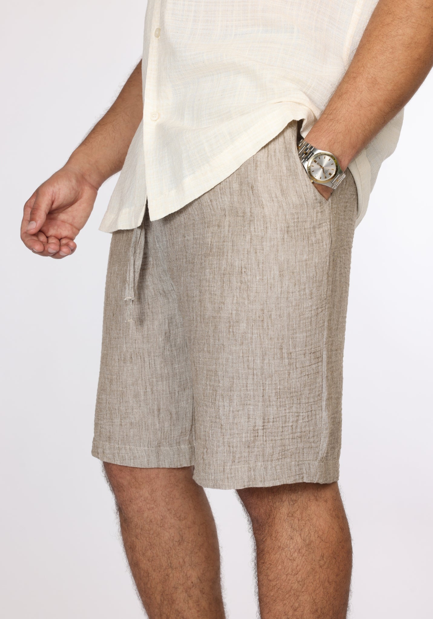 Bermuda Short Giomi Beige en Lin
