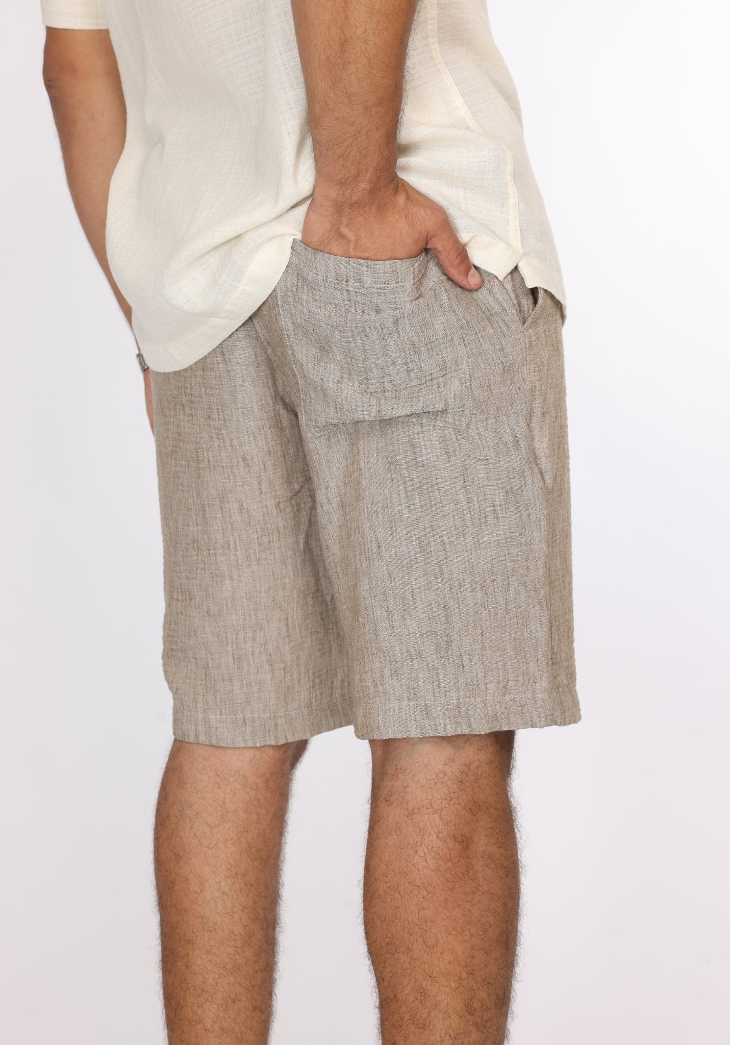 Bermuda Short Giomi Beige en Lin