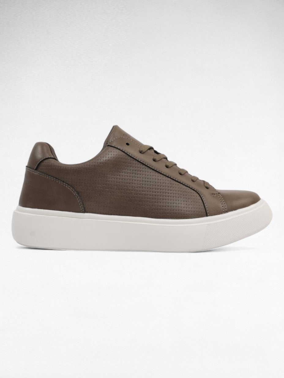 Baskets Classiques Kaki en Nubuck