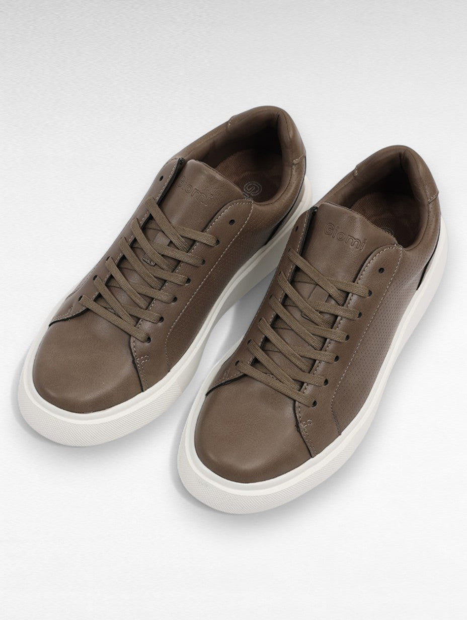 Baskets Classiques Kaki en Nubuck