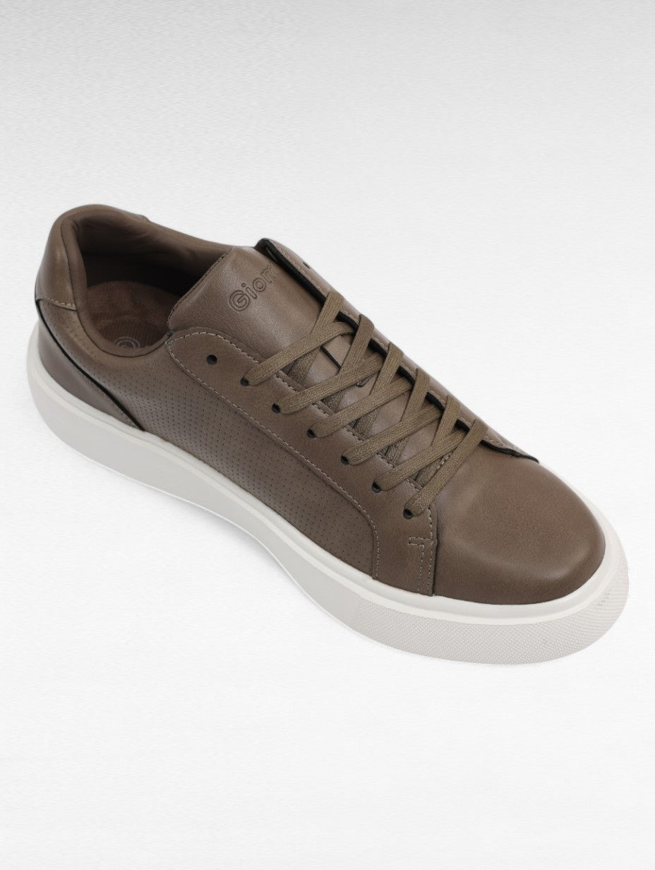Baskets Classiques Kaki en Nubuck