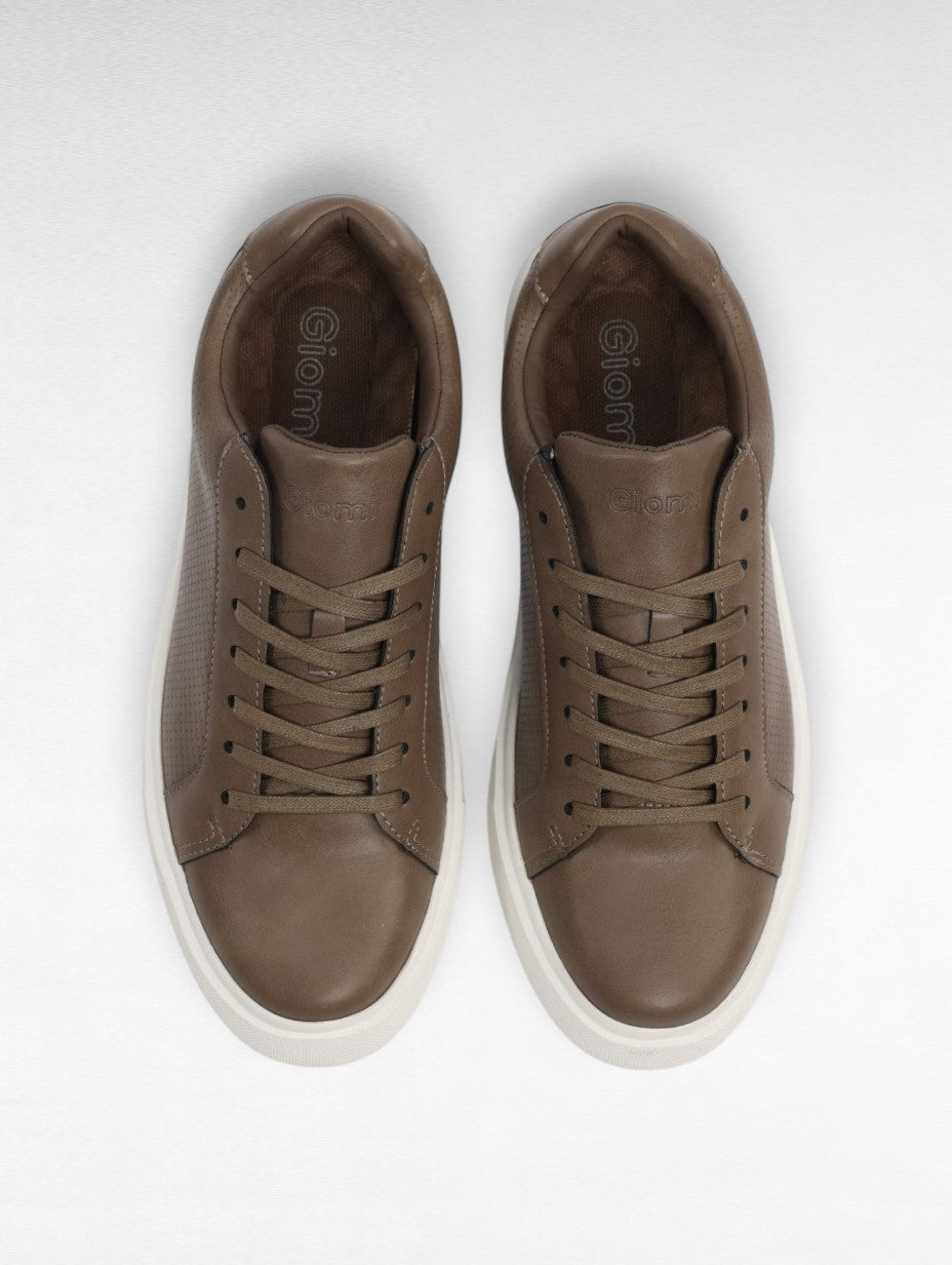 Baskets Classiques Kaki en Nubuck