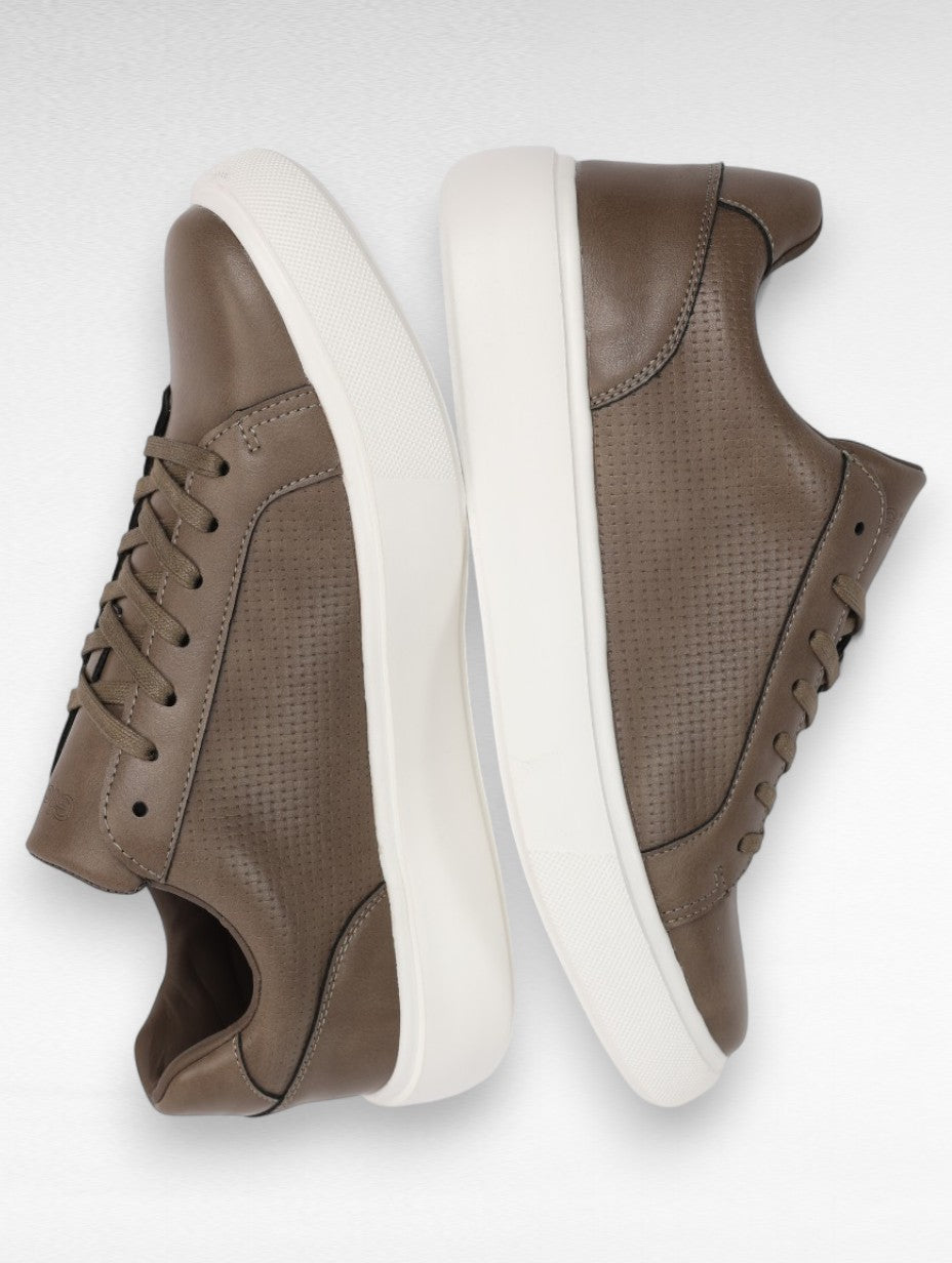 Baskets Classiques Kaki en Nubuck