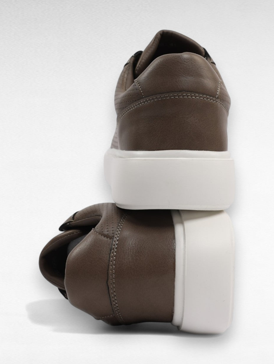 Baskets Classiques Kaki en Nubuck