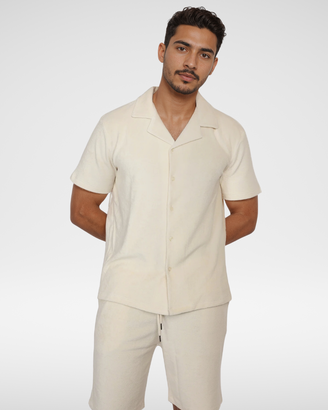 Ensemble Giomi en Velours de Coton Biege