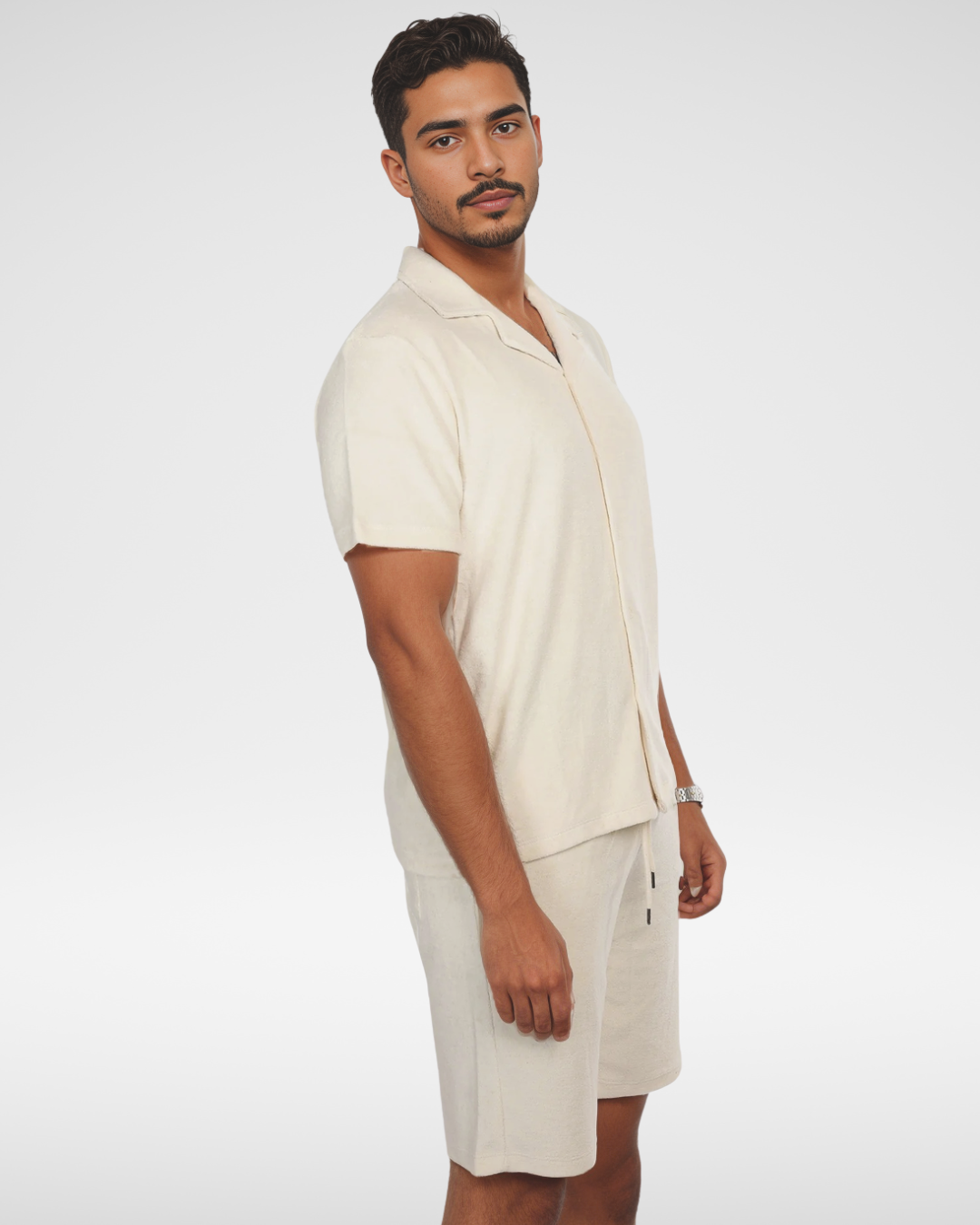 Ensemble Giomi en Velours de Coton Biege