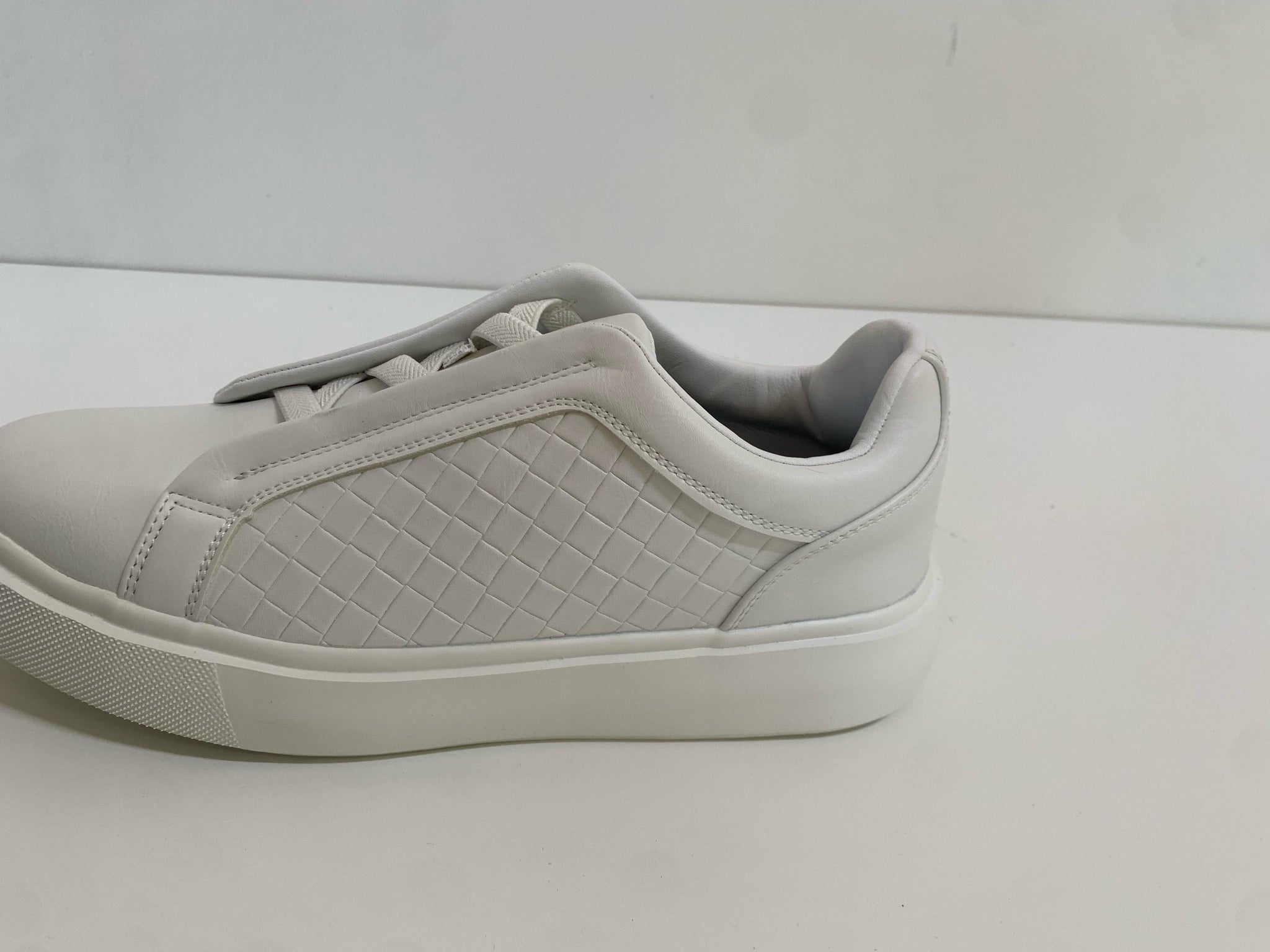 Baskets Blanc Matelassé Quadrillé