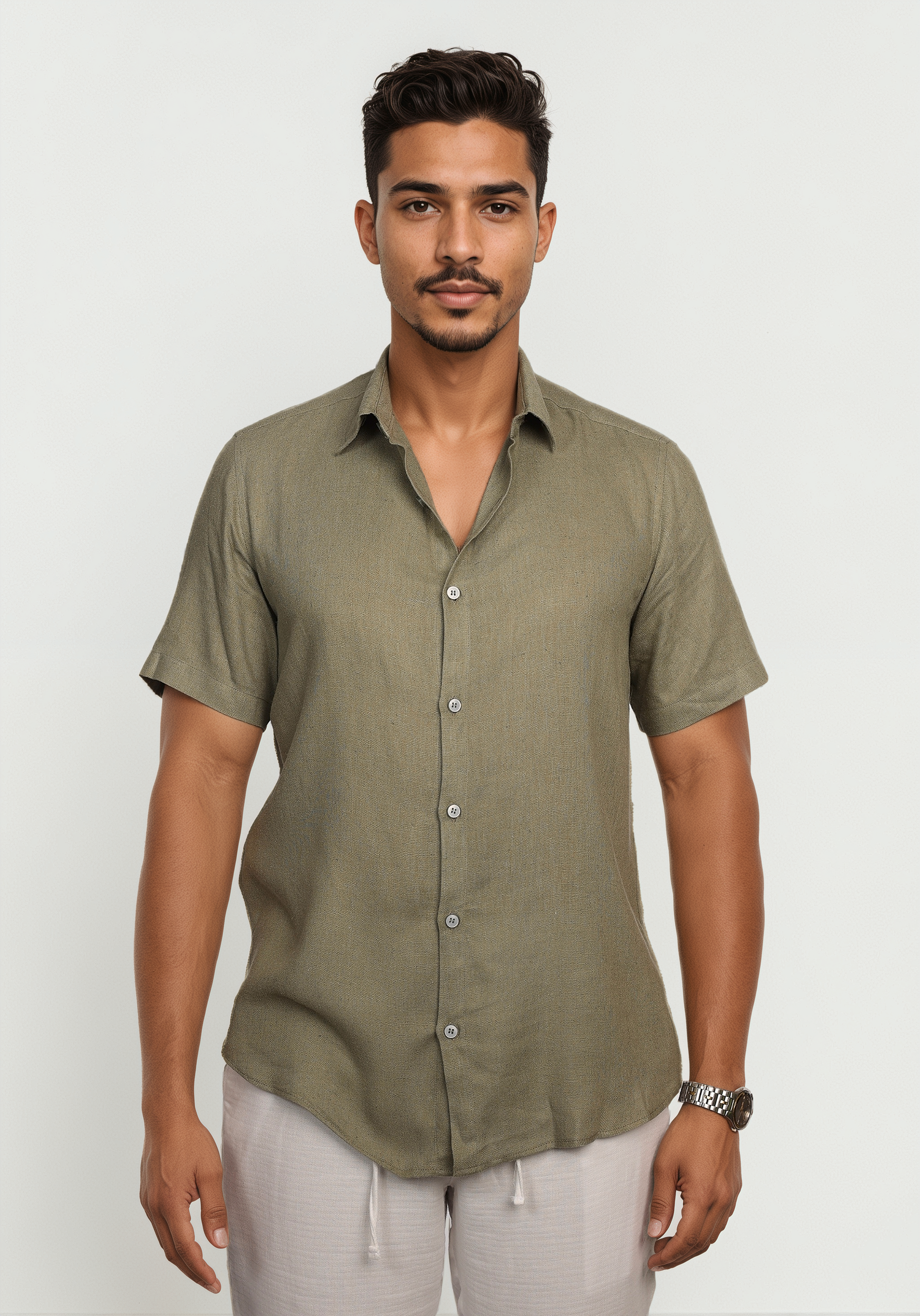 Chemise GIOMI Amalfi Vert Sauge