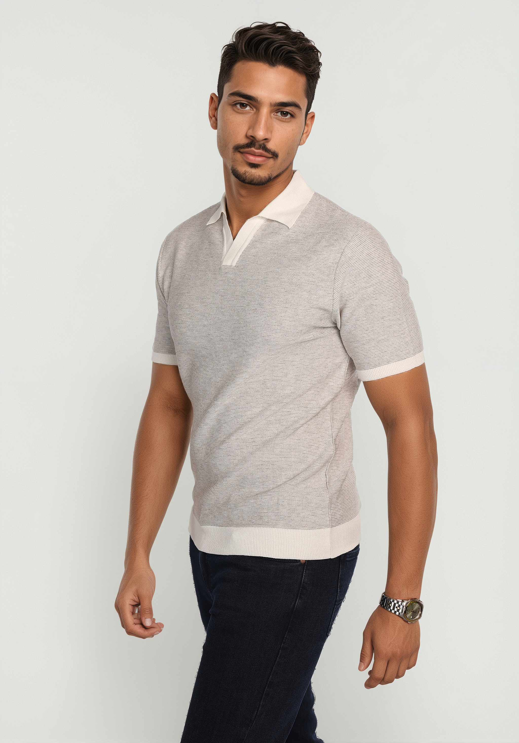 Polo GIOMI Gris Perle