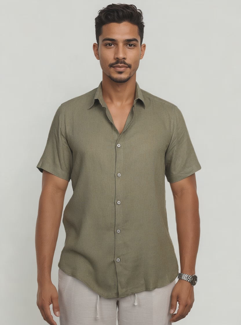 Chemise GIOMI Amalfi Vert Sauge