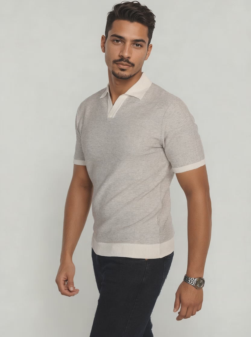 Polo GIOMI Gris Perle