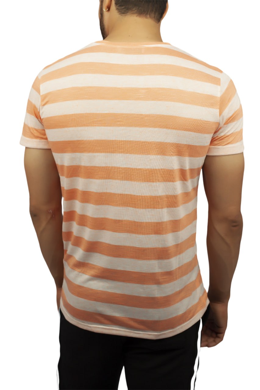 T-shirt Rayé - Orange