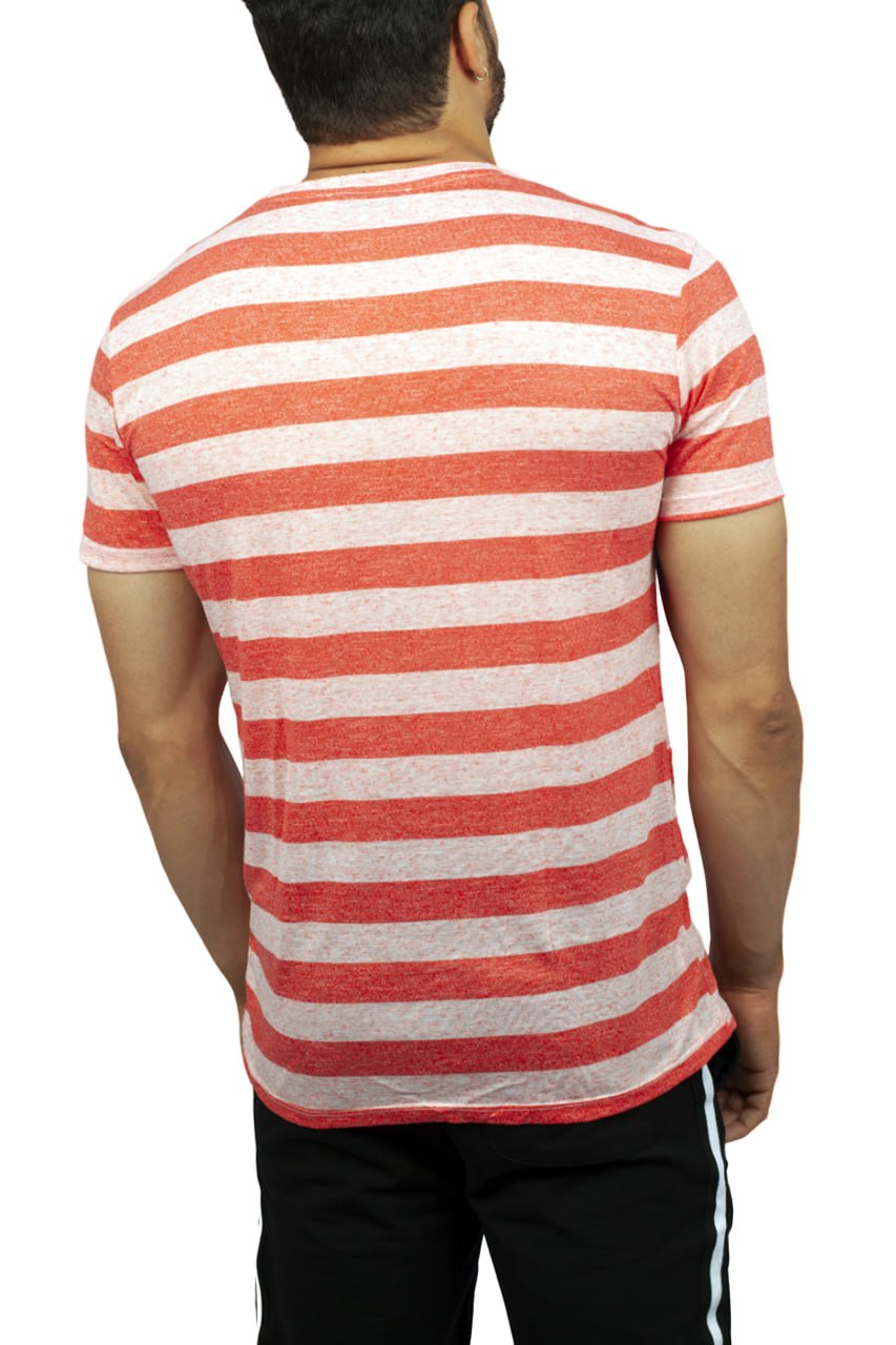 T-shirt Rayé - Rouge